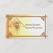 プロヴィデンスの日が差すことの紹介カードの目 名刺 (裏面)