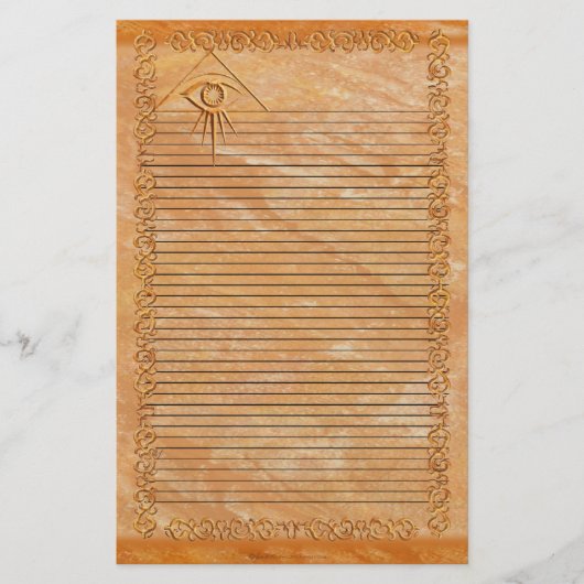 プロヴィデンスの目は石造りの静止した並べました 便箋 (正面)