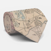 プロヴィデンスロードアイランド(1901年)のヴィンテージの地図 ネクタイ (ロール)
