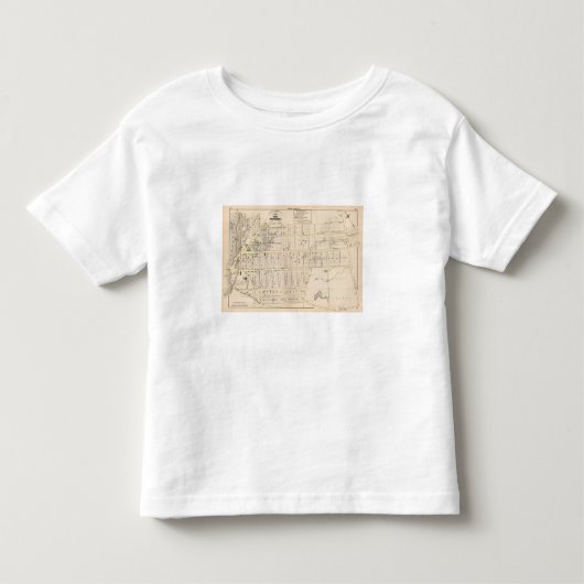 プロヴィデンス東のロードアイランドの地図 トドラーTシャツ (正面)