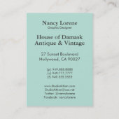 プロヴィデンス: ハリウッドの執権期間 名刺 (裏面)