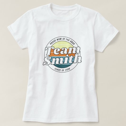 プロードママ レトロチーム 姓 クラス20XX年卒業 Tシャツ (デザイン正面)