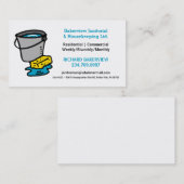 プロ一掃の女中または管理人サービス 名刺 (正面/裏面)