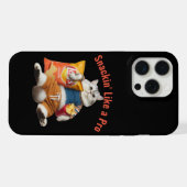 プロ並みのスナック好きな猫が面白い iPhoneケース (裏面横)