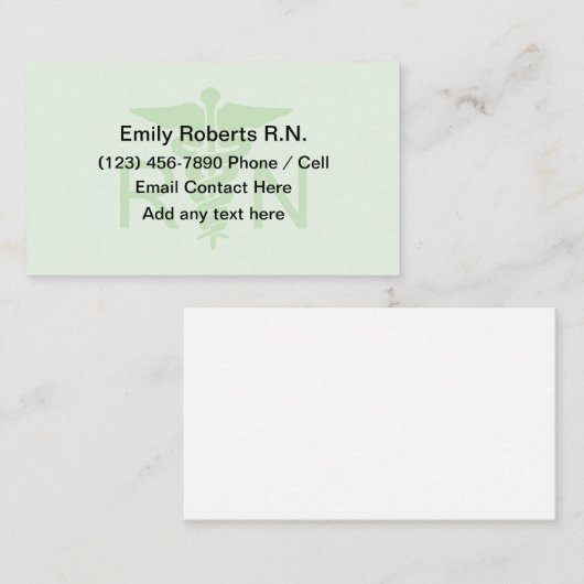 プロ仕様のRN医療用名刺 名刺 (正面/裏面)