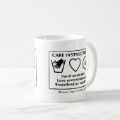 プロ母乳で育てる取り扱い表示のマグ コーヒーマグカップ (正面右)