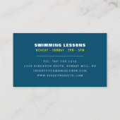 プロ泳ぐ人、スイミングコーチとライフガード 名刺 (裏面)