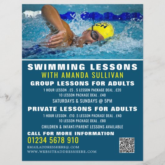 プロ泳ぐ人、スイミングレッ広告スンのチラシ チラシ (正面)