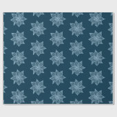 プロ淡い色のシアンブルースケッチーフラワーズブルー ラッピングペーパー (フラット)