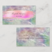 プロ用ブラシストロークホログラフィックパール 名刺 (正面/裏面)