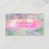 プロ用ブラシストロークホログラフィックパール 名刺 (正面)