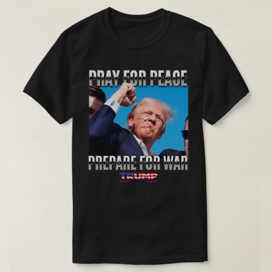 プロ祈トランプの準備のための平和 Tシャツ (デザイン正面)