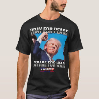 プロ祈トランプの準備のための平和 Tシャツ