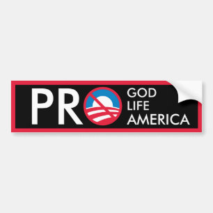 プロ神の生命America=Anti-Obama バンパーステッカー