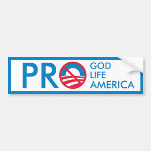 プロ神の生命America=Anti-Obama バンパーステッカー