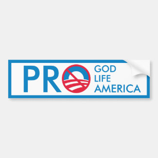 プロ神の生命America=Anti-Obama バンパーステッカー
