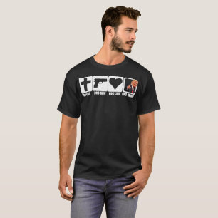 プロ神… 銃… 生命… 暗い生地の切札 Tシャツ