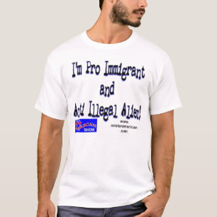 プロ移民か反不法入国者 Tシャツ