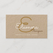 プロ連絡カード/オリジナルモノグラム・オン・クラフト 名刺 (正面)