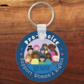 プロ選択フェミニストブルーキーチェーン キーホルダー (正面)