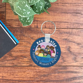プロ選択フェミニストブルーキーチェーン キーホルダー
