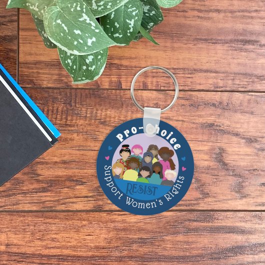 プロ選択フェミニストブルーキーチェーン キーホルダー