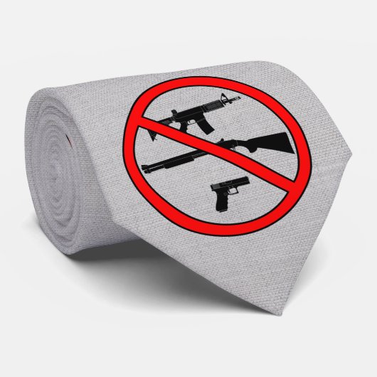 プロ銃砲規制のカスタムな文字のフェイクな灰色の麻布 ネクタイ (ロール)
