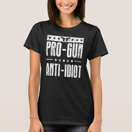 プロ銃・反馬鹿銃所有者 Tシャツ (正面)
