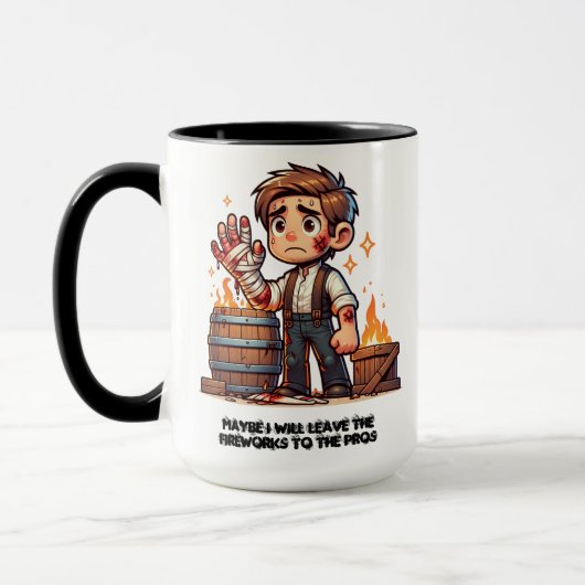 プロ離れに向けて花火を！ マグカップ (左)