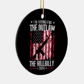 プロ45 私はアウトローとヒルビリーに投票している セラミックオーナメント (右)