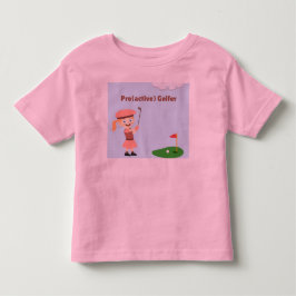 プロ(アクティブ)ゴルファー、女子 トドラーTシャツ