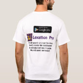 プロLexathon Tシャツ (裏面)