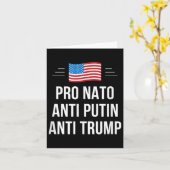 プロNato -アンチプーチン – アンチトランプ – 、小 カード (黄色い花)