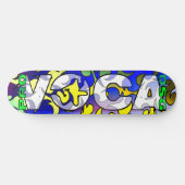 プロVocaのデザインの白Skatedeck スケートボード (横)