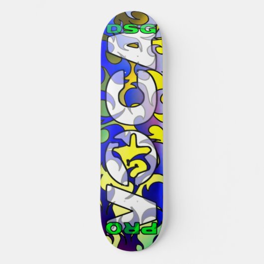プロVocaのデザインの白Skatedeck スケートボード (正面)