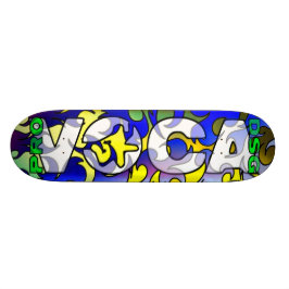 プロVocaのデザインの白Skatedeck スケートボード