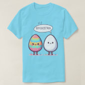 プンおもしろいかわいい漫画パステルイースターエッグスソEggstra Tシャツ (デザイン正面)
