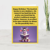 プンおもしろいはスエードハッピーバースデー カード (正面)