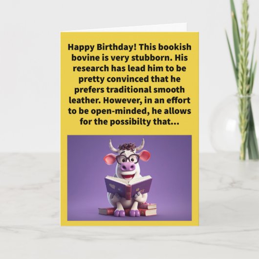 プンおもしろいはスエードハッピーバースデー カード (正面)