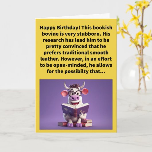 プンおもしろいはスエードハッピーバースデー カード (黄色い花)