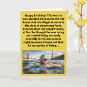 プンおもしろいインセーヌハッピーバースデー カード (黄色い花)