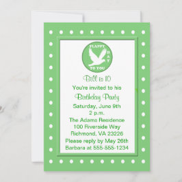 プンおもしろいキッズバ飛んでいるードバースデーパーティー 招待状