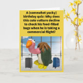 プンおもしろいキャリオンラゲッジハッピーバースデー カード (黄色い花)