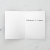 プンおもしろいクリスマスメリークリスマスの格言になる カード (内部)