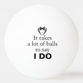 プンおもしろいグルームボウタイ名結婚の日付 卓球ボール (正面)