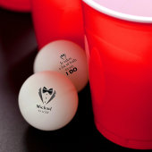 プンおもしろいグルームボウタイ名結婚の日付 卓球ボール