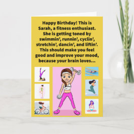 プンおもしろいサラ・トニンハッピーバースデー カード