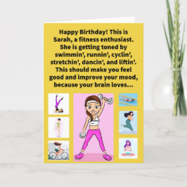 プンおもしろいサラ・トニンハッピーバースデー カード