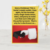 プンおもしろいサンニッケルなしメリークリスマス カード (黄色い花)