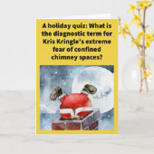 プンおもしろいサン月桂冠恐怖症メリークリスマス カード (黄色い花)